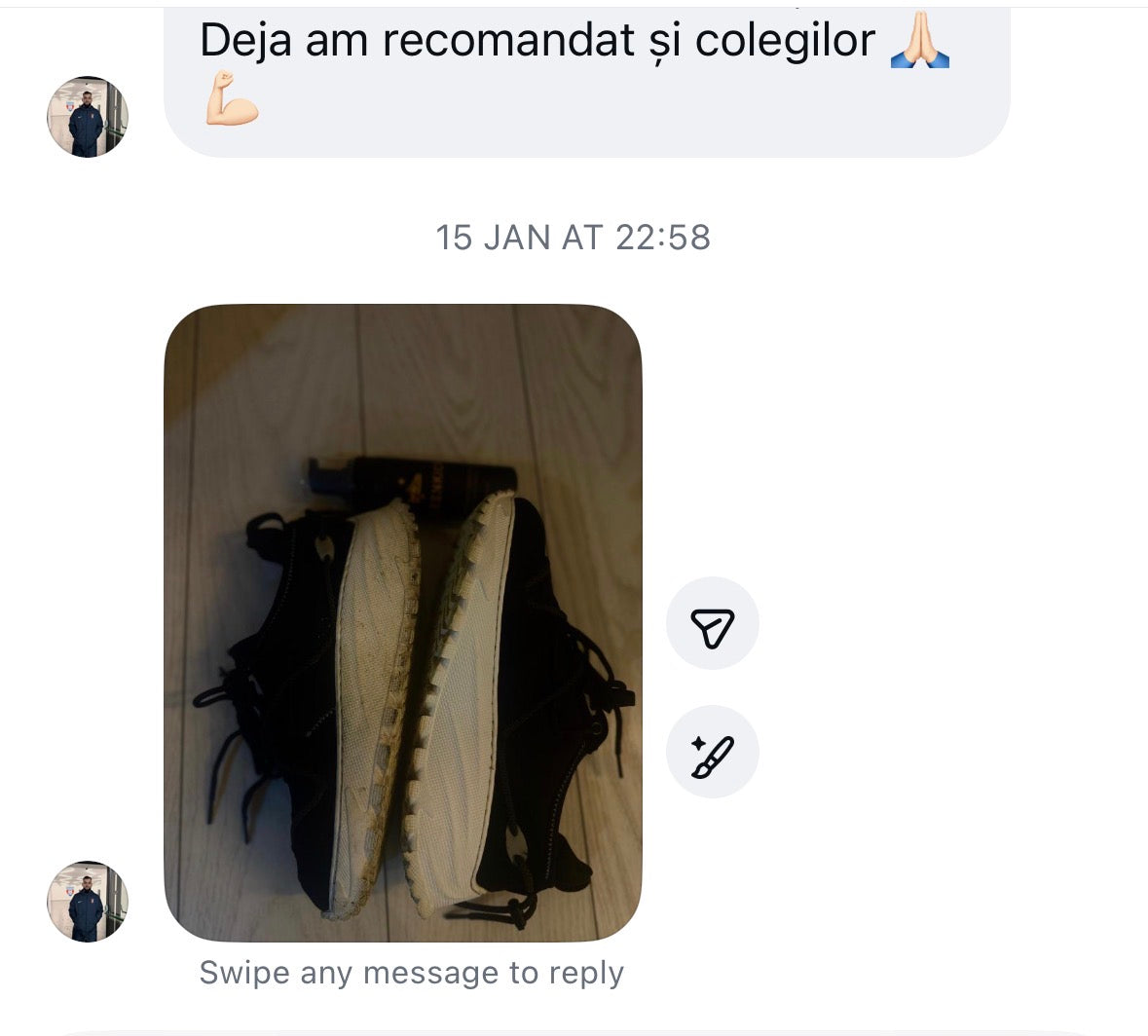 DM de la client KleenKick